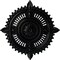 Ekena Millwork Haylynn Ceiling Medallion (Fits Canopies up to 1 1/4"), 29 1/8"OD x 1 1/4"ID x 4"P, Jet Black CM29HYBLF - alternate 1